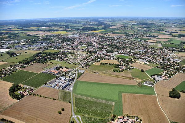 vue aerienne de Barbezieux-Saint-Hilaire