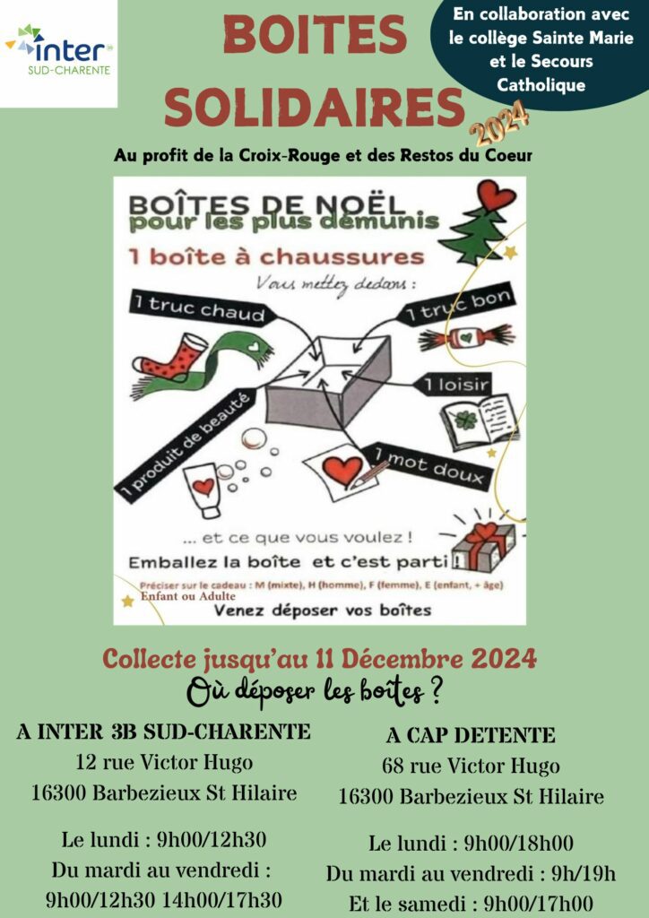 Boites Solidaires Barbezieux Saint Hilaire